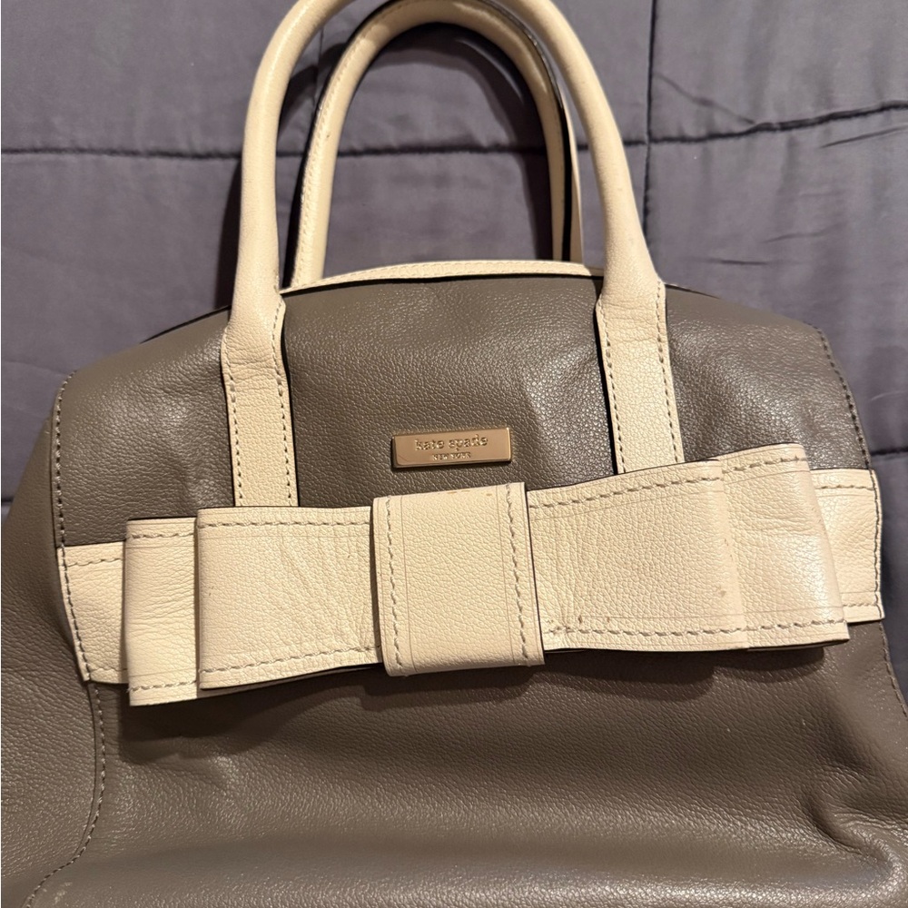 Kate Spade Brown and Cream Satchel Modern Design